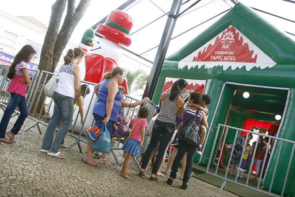 Casinha do Papai Noel, na Praça de N. Sra. da Conceição: neste ano, cartinhas das crianças também serão entregues no local